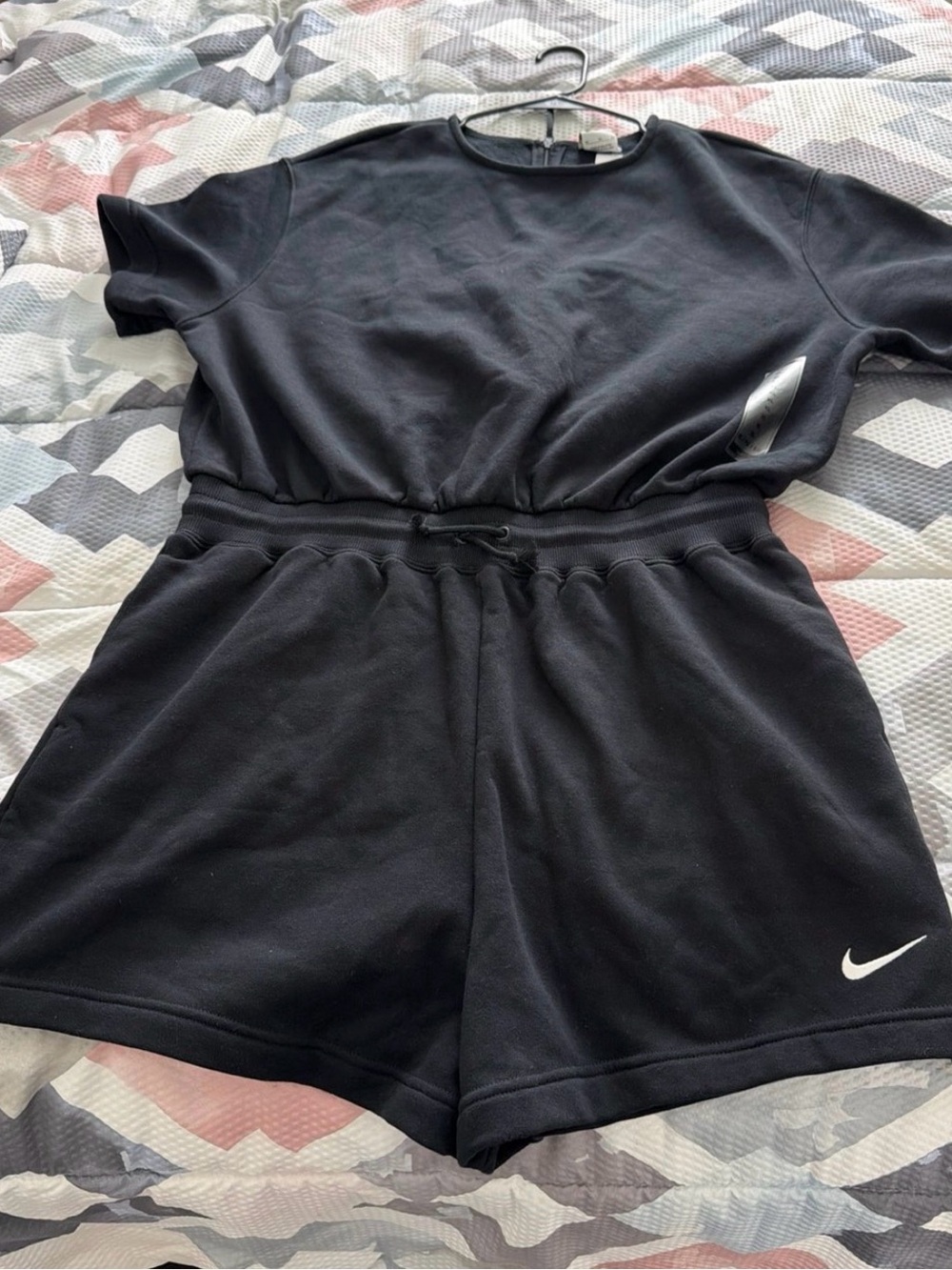 Nike Black Women's Short Sleeve Romper - XL (loose fit)